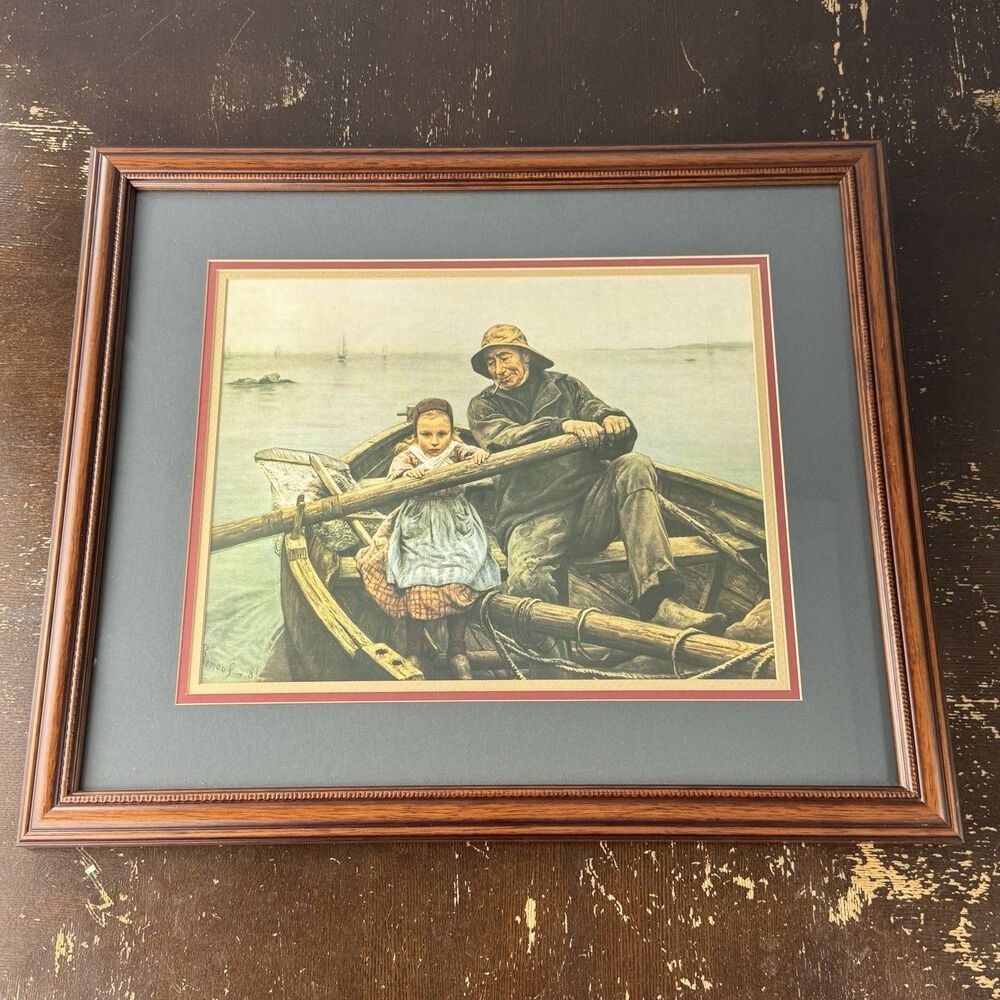 Emilie Renouf Print The Helping Hand 11x14 On Beautiful 18x21 Wooden Frame Exc